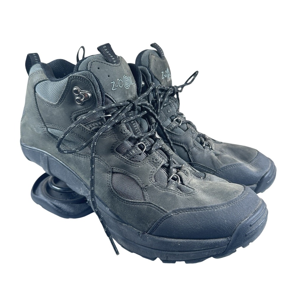 Z Coil Shoes Mens Size 12 Black Walking Orthopedic Comfort Hiking Boots Lace Up